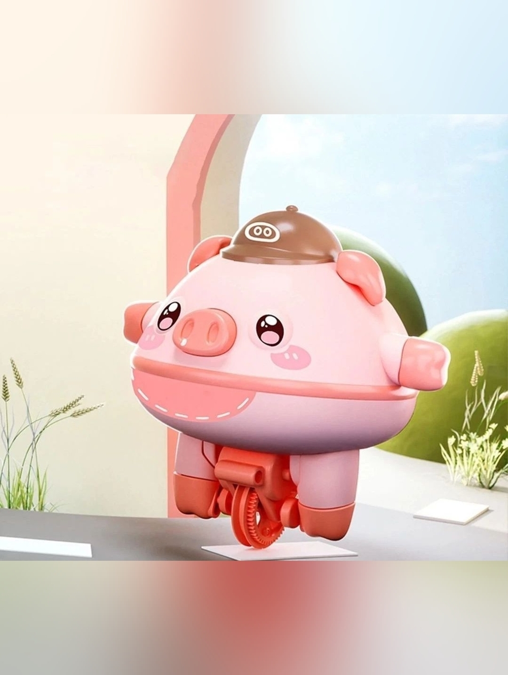 PIGGY Balanced Pig Toy On Tightrope
